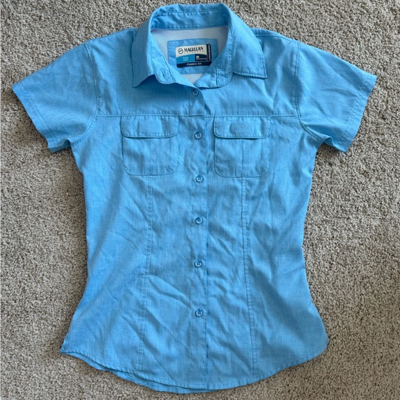 Magellan Short Sleeve Button Down Vented Women’s Fishing Shirt Size Small - Picture 1 of 4